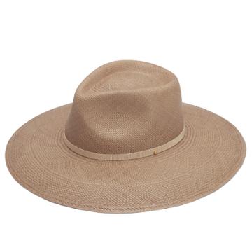 Women's Wide Brim Panama* Hat In Pebble | Size: 56 | Toquilla Straw By Cuyana