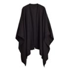 Women's Baby Alpaca Square Edge Cape In Black | 100% Baby Alpaca By Cuyana