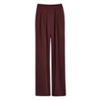 Women's Washable Charmeuse Wide-leg Pant In Plum | Size: Large | Washable Charmeuse Silk By Cuyana