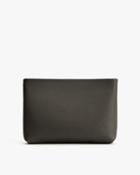 Women's Small Zipper Pouch In Dark Olive | Pebbled Leather By Cuyana