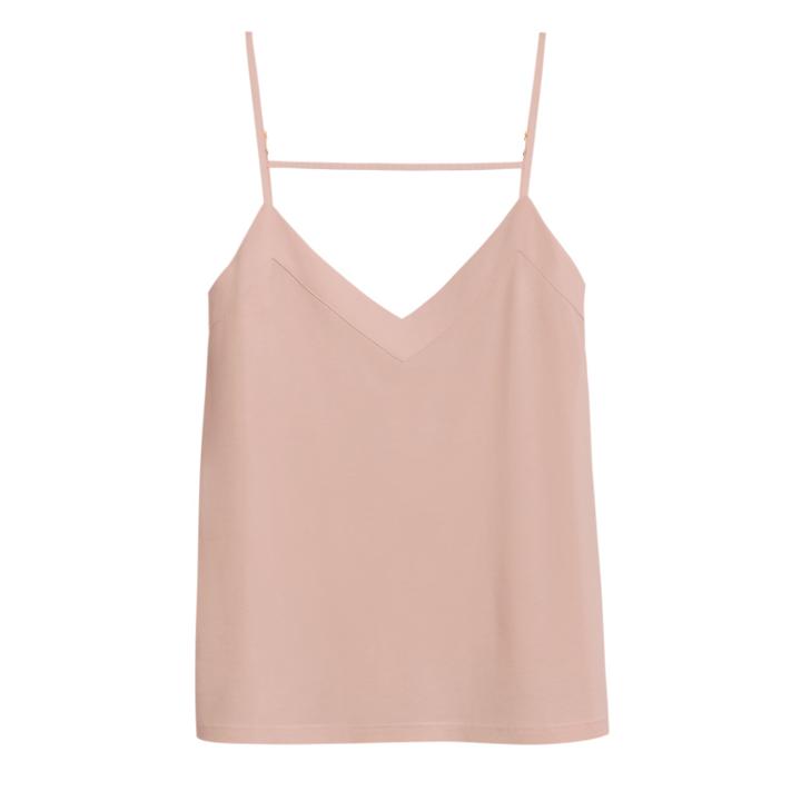 Women's Organic Pima Cami Top In Soft Rose | Size: Large | Organic Pima Cotton By Cuyana