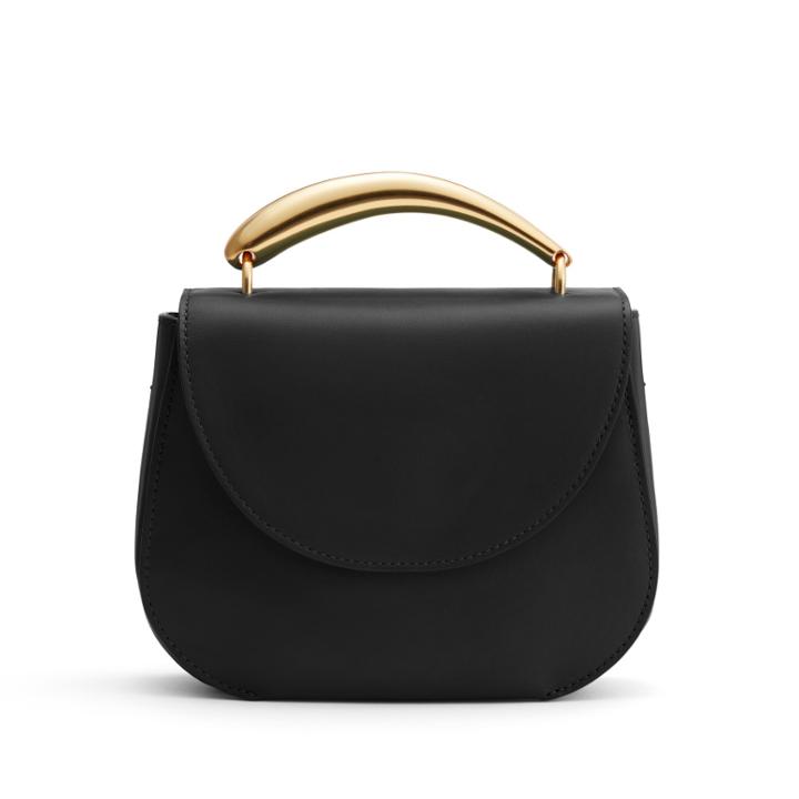 Women's Sculpted Handle Bag In Black | Smooth Leather By Cuyana