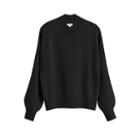 Women's Recycled Mock Neck Sweater In Black | Size: Large | Cashmere By Cuyana