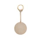 Women's Circle Keychain In Yellow | Shimmer Leather By Cuyana