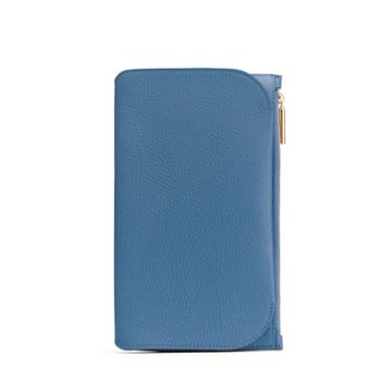 Women's System Phone Wallet In Sky Blue | Pebbled Leather By Cuyana