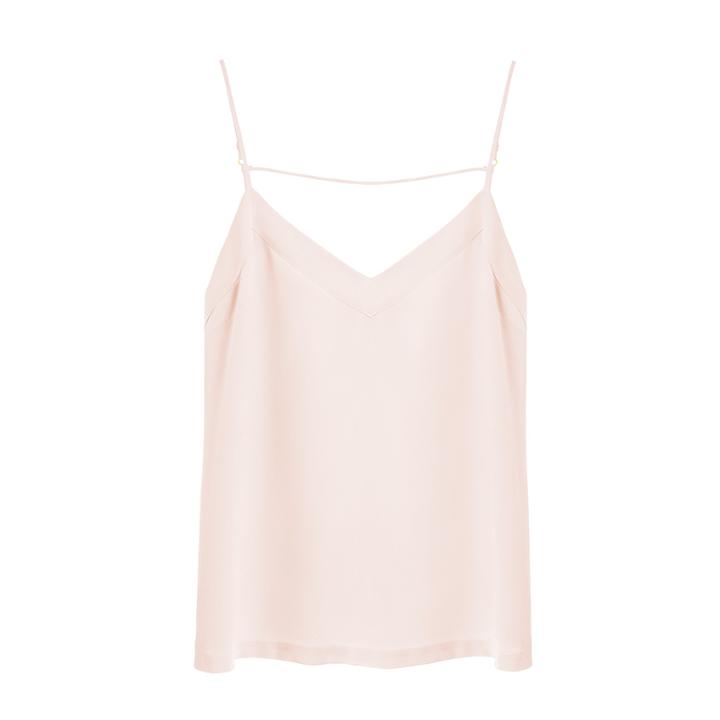 Women's Silk Cami Top In Blush Pink | Size: Large | Crepe De Chine Silk By Cuyana