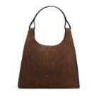 Women's Oversized Double Loop Bag In Chocolate | Suede & Smooth Leather By Cuyana