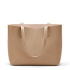 Women's Small Classic Structured Tote Bag In Cappuccino/blush Pink | Pebbled Leather By Cuyana