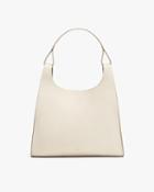 Women's Oversized Double Loop Bag In Cream | Pebbled Leather By Cuyana