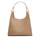 Women's Oversized Double Loop Bag In Cappuccino | Pebbled Leather By Cuyana
