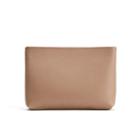 Women's Small Zipper Pouch In Cappuccino | Pebbled Leather By Cuyana