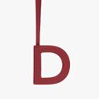 Women's Letter Charm In Ruby/nude | Size: D | Pebbled Leather By Cuyana
