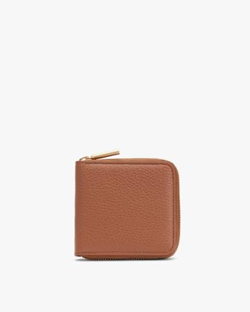 Women's Small Classic Zip Around Wallet In Beige | Pebbled Leather By Cuyana