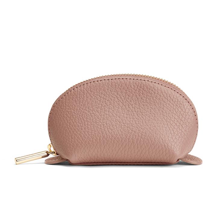 Women's Mini Travel Case In Soft Rose | Pebbled Leather By Cuyana