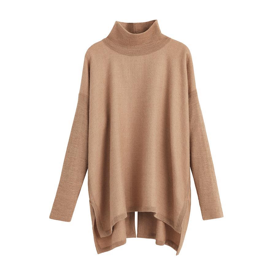 Women s Alpaca Open back Turtleneck Sweater In Camel Size S m 100 Baby Alpaca By Cuyana LookMazing