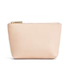 Women's Mini Classic Zipper Pouch In Blush Pink | Pebbled Leather By Cuyana