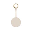 Women's Circle Keychain In Cream | Pebbled Leather By Cuyana