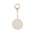 Women's Circle Keychain In Cream | Pebbled Leather By Cuyana