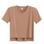 Women's Padded Shoulder Tee In Cappuccino | Size: Large | Organic Cotton Modal Blend By Cuyana