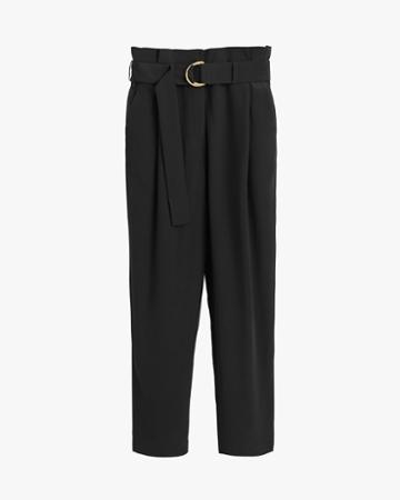 Women's Silk Paperbag Pant In Black | Size: Large | Crepe De Chine Silk By Cuyana