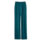 Women's Washable Charmeuse Wide-leg Pants In Blue Jade | Size: Large | Washable Charmeuse Silk By Cuyana