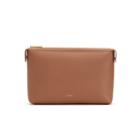 Women's System Zipper Pouch Insert In Caramel | Size: Small | Pebbled Leather By Cuyana