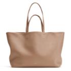 Women's Classic Easy Tote Bag In Cappuccino | Size: Classic | Pebbled Leather By Cuyana