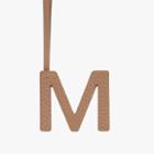 Women's Letter Charm In Cappuccino/ecru | Size: Medium | Pebbled Leather By Cuyana
