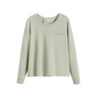 Women's French Terry Pleat-back Sweatshirt In Sage | Size: Large | Organic Cotton Modal Blend By Cuyana