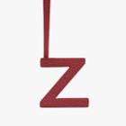 Women's Letter Charm In Ruby/nude | Size: Z | Pebbled Leather By Cuyana