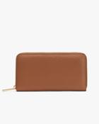 Women's Classic Zip Around Wallet In Beige | Pebbled Leather By Cuyana