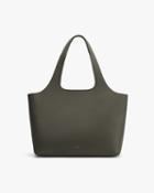 Women's System Tote Bag In Green | Size: 16 | Pebbled Leather By Cuyana