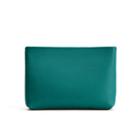 Women's Small Zipper Pouch In Emerald | Pebbled Leather By Cuyana