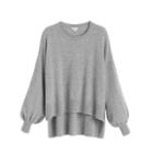 Women's Open Side Sweater In Light/grey | Size: S/m | Single-origin Cashmere By Cuyana