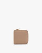 Women's Small Classic Zip Around Wallet In Cappuccino/stone | Pebbled Leather By Cuyana