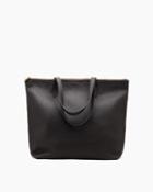 Women's Classic Zipper Tote Bag In Black | Pebbled Leather By Cuyana