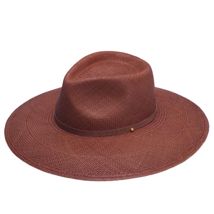 Women's Wide Brim Panama* Hat In Chocolate | Size: 56 | Toquilla Straw By Cuyana