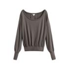 Women's French Terry Boatneck Sweatshirt In Dove Grey | Size: Large | Organic French Terry By Cuyana