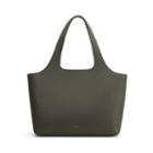 Women's System Tote Bag In Dark Olive | Size: 13-inch | Pebbled Leather By Cuyana
