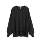 Women's Open Side Sweater In Black | Size: S/m | Single-origin Cashmere By Cuyana