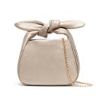 Women's Mini Bow Bag In Champagne | Shimmer Leather By Cuyana