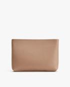 Women's Small Zipper Pouch In Brown | Pebbled Leather By Cuyana