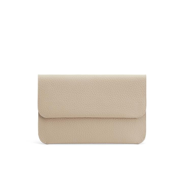 Women's System Flap Bag In Stone | Pebbled Leather By Cuyana