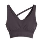 Women's Stretch Cropped Top In Charcoal | Size: S/m | Recycled Polyamide Blend By Cuyana