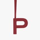 Women's Letter Charm In Ruby/nude | Size: P | Pebbled Leather By Cuyana
