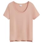 Women's Pima Scoop Neck Tee In Soft Rose | Size: Large | Organic Pima Cotton By Cuyana