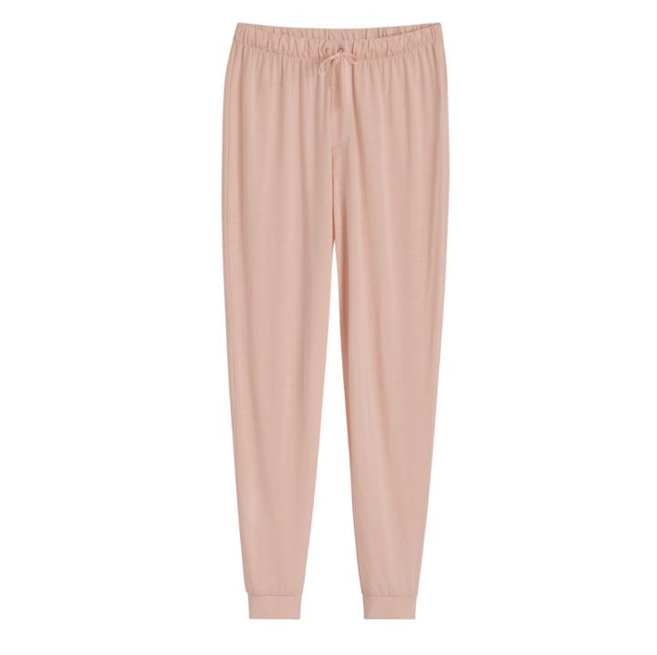 Women's Organic Pima Tapered Pant In Soft Rose | Size: Large | Organic Pima Cotton By Cuyana