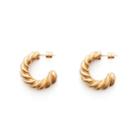 Women's Braided Hoop Earrings In Gold | 14k Gold Plated By Cuyana