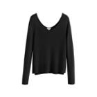 Women's Scoop Neck Sweater In Black | Size: Large | Single-origin Cashmere By Cuyana