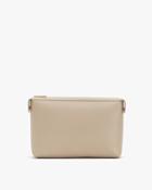Women's System Zipper Pouch Insert In Stone/pebble | Size: Small | Pebbled Leather By Cuyana